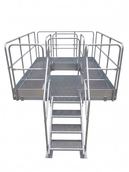 Plataforma fabricada a medida para seguridad en altura