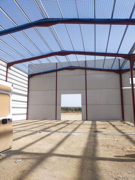 red anticaída para seguridad en altura en obra