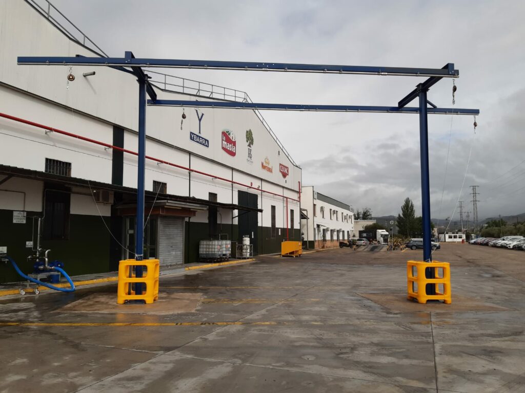 estrucutra línea de vida overhead techo para camiones en-795