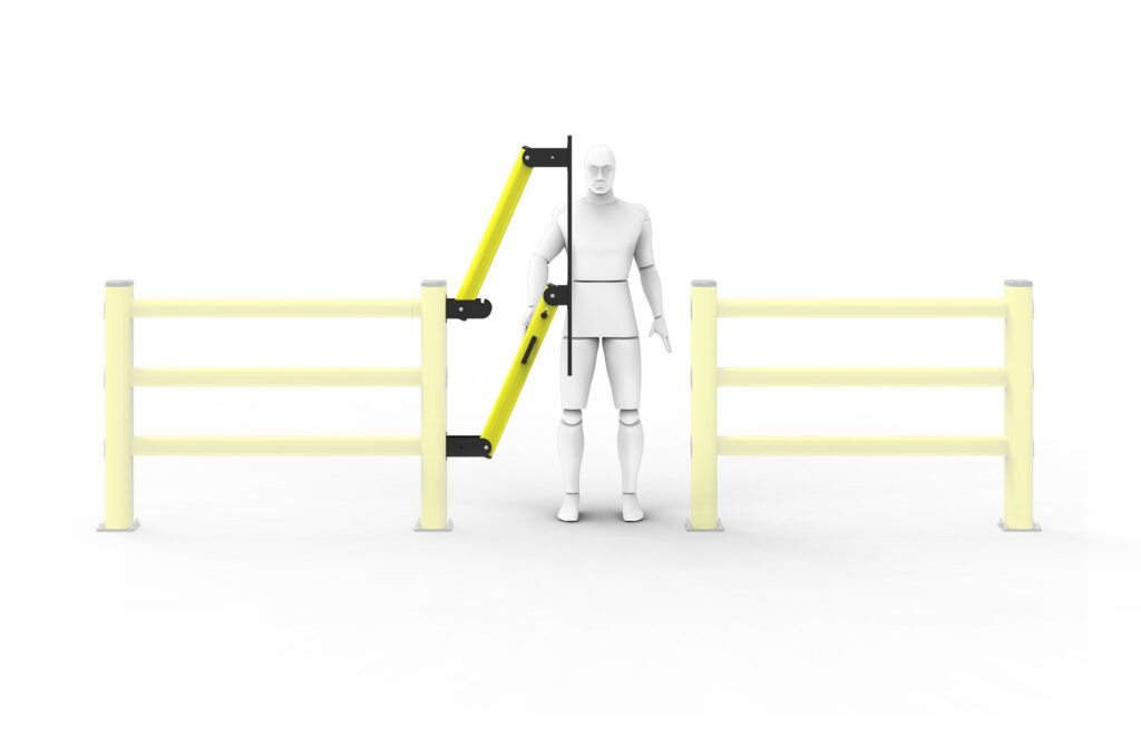 puerta de seguridad barrera peatonal mpm instalación inselpro suministro protección industrial